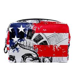 Reise Make up Tasche,Make up Organizer Tasche,Make up Taschen für Frauen,Amerikanische Flagge und Statue von GIAPB