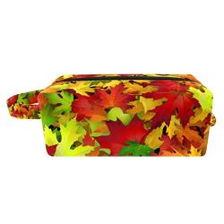 Reise Make up Tasche,Make up Organizer Tasche,Make up Taschen für Frauen,Bunte Herbstblätter von GIAPB