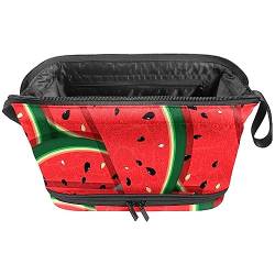 Reise Make up Tasche,Make up Organizer Tasche,Make up Taschen für Frauen,Cartoon Frucht Wassermelone von GIAPB