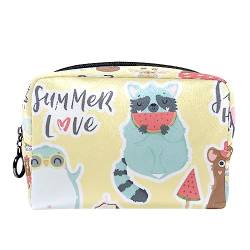 Reise Make up Tasche,Make up Organizer Tasche,Make up Taschen für Frauen,Tiere Sommer von GIAPB