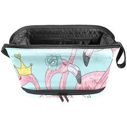 Reise Make up Tasche,Make up Organizer Tasche,Make up Taschen für Frauen,Tierischer Flamingo Sommer von GIAPB