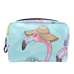 Reise Make up Tasche,Make up Organizer Tasche,Make up Taschen für Frauen,Tierischer Flamingo Sommer von GIAPB