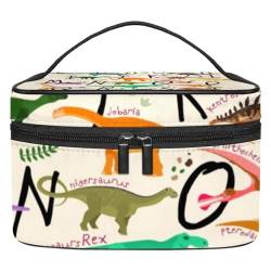 Schminktasche für Damen,Kulturtasche für Herren,Cartoon Tiere Dinosaurier von GIAPB