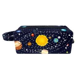 Schminktasche für Damen,Kulturtasche für Herren,Milchstraße Galaxie Sonne Planet Pattern von GIAPB