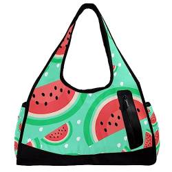 Sporttasche für Damen,Reisetasche,Sporttasche,Damen Sporttasche,Frucht Wassermelonen Tupfen von GIAPB