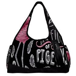 Sporttasche für Damen,Reisetasche,Sporttasche,Damen Sporttasche,Tierflamingo von GIAPB