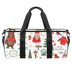 Sporttasche für Damen,Reisetasche,Übernachtungstasche,Trainingstasche,Weihnachtsmann Weihnachten von GIAPB