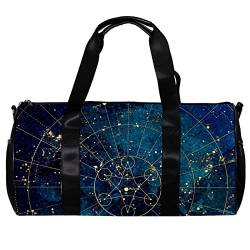 Turnbeutel für Damen,Reisetasche,Turnbeutel für Herren,Sporttasche,Abstraktes blaues Astrolabium von GIAPB