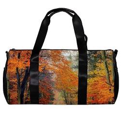 Turnbeutel für Damen,Reisetasche,Turnbeutel für Herren,Sporttasche,Blätter der Herbstwaldallee von GIAPB