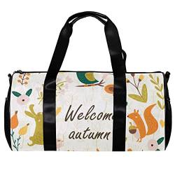 Turnbeutel für Damen,Reisetasche,Turnbeutel für Herren,Sporttasche,Herbstlicher Waldelchvogel von GIAPB