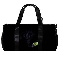 Turnbeutel für Damen,Reisetasche,Turnbeutel für Herren,Sporttasche,Schwarzer Katzenhintergrund von GIAPB