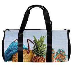 Turnbeutel für Damen,Reisetasche,Turnbeutel für Herren,Sporttasche,Strand Ananas Hausschuhe Bild von GIAPB