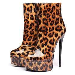 GIARO Galana 1005 Premium High-Heels für Damen - Elegante Stöckelschuhe - Damenschuhe mit hohem Absatz - verführerische Schuhe mit Stilettoabsatz - Pumps in 7 Farben (Leo Glanz, Numeric_38) von GIARO