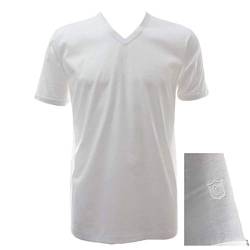 Gicipi (3 Stück) T-Shirt mit schottischem Faden V-Ausschnitt (M, weiß) von GICIPI