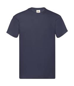 GIDUTEX Herren Tshirt by Fruit of The Loom Original T T-Shirt 4er Pack (DE/NL/SE/PL, Alphanumerisch, L, Regular, Regular, DeepNavy 4er) von GIDUTEX