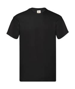 GIDUTEX Herren Tshirt by Fruit of The Loom Original T T-Shirt 4er Pack (DE/NL/SE/PL, Alphanumerisch, L, Regular, Regular, Schwarz 4er) von GIDUTEX