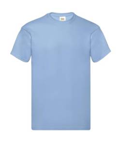 GIDUTEX Herren Tshirt by Fruit of The Loom Original T T-Shirt 4er Pack (DE/NL/SE/PL, Alphanumerisch, XL, Regular, Regular, SkyBlue 4er) von GIDUTEX