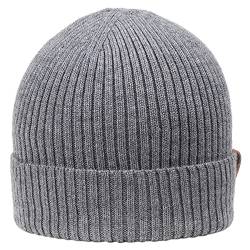 GIESSWEIN Beanie Lugauer - Merino Mütze mit Umschlagrand, Damen & Herren Umschlag Cap aus 85% Merinowolle, Unisex Herbst & Winter Strickmütze, one Size von GIESSWEIN