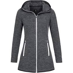 GIESSWEIN Jacke Samira - Lange Damen Jacke aus Merinowolle, Walk-Mantel mit Kapuze, Atmungsaktive Outdoor Sport & Freizeit-Bekleidung von GIESSWEIN