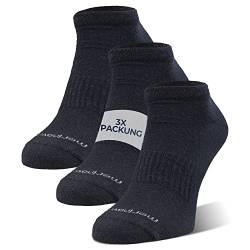 GIESSWEIN Merino Sneaker Socken Herren & Damen 35-46 [3er Pack] - Anti Schweiß Socken Temperaturregulierend Antibakteriell - Laufsocken Sportsocken Herren & Damen - Sneakersocken aus Merinowolle von GIESSWEIN