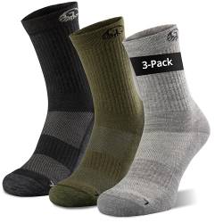 GIESSWEIN Merino Wandersocken Herren & Damen 35-46 [3er Pack] - Thermosocken Trekkingsocken - Anti-Blasen-Polsterung extra warm - Wintersocken Skisocken - Dicke Merino Socken Herren & Damen wandern von GIESSWEIN