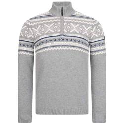 GIESSWEIN Norweger Pullover Herren Zip - feinste Merino Lammwolle, Wollpullover für Herren mit halblangem Reißverschluss, extra warm im Winter von GIESSWEIN