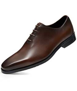 Herren Kleid Schuhe Oxford Formale Leder Schuhe für Männer, (dunkelbraun), 46 EU von GIFENNSE