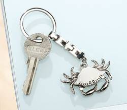 Schlüsselanhänger Krabbe Krebs, Metall,40 Gramm,in schwarzer Geschenkbox von GILDE