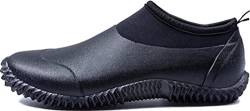 GILKUO Gummistiefel Herren Kurz Kurzschaft Knöchelhoch Wasserdicht Gummistiefeletten Damen Neopren Winter Sommer Regenstiefel Leicht Schwarz Größe 38 von GILKUO