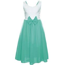 GILLSONZ PK-IT91 Mädchen Party Freizeit Sommer Kleid (as3, Numeric, Numeric_122, Numeric_128, Regular, Mint) von GILLSONZ