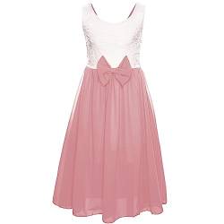 GILLSONZ PK-IT91 Mädchen Party Freizeit Sommer Kleid (as3, Numeric, Numeric_158, Numeric_164, Regular, Blaßrosa) von GILLSONZ