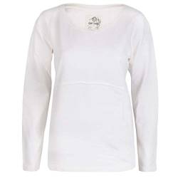 GIN TONIC Damen Longsleeve Langarm Shirt Rundhals, Größe:M, Farbe:White von GIN TONIC