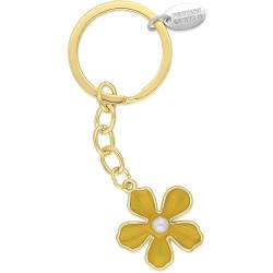 Schlüsselanhänger aus der Joy-Kollektion aus goldfarbenem Stahl mit Blumenanhänger. Schlüsselanhänger der Marke Cognaconte ideal für jeden Anlass. Maße: 100 x 45 mm. Die Referenz ist PCT-180A., Taglia von GIOIAPURA