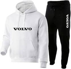 GIOPSQ Herren/Damen Vo-l_vo einfarbiger Baumwoll-Hoodie-Sweatshirt-Hosenanzug, klassische Sportbekleidung, lässige Jogging-Kleidung kapuze/C/XL von GIOPSQ