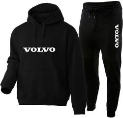 GIOPSQ Herren/Damen Vo-l_vo einfarbiger Baumwoll-Hoodie-Sweatshirt-Hosenanzug, klassische Sportbekleidung, lässige Jogging-Kleidung kapuze/D/M von GIOPSQ