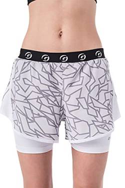 GIPARA FITNESS Damen Shorts mit Innenleggins, Gr. XS - L, Shorts aus 92% Polyester und 8% Elasthan, Innenleggins aus 96% Polyester und 4% Elasthan von GIPARA FITNESS