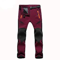 GITVIENAR Damen Gefüttert Softshellhose wasserdicht + atmungsaktiv + warm Berghose Funktionshose Trekkinghose Wanderhose Winterhose Outdoorhose Herbst Winter von GITVIENAR