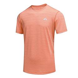GITVIENAR Funktionsshirt T-Shirt Herren Kurzarm Männer, Atmungsaktives Sport Shirt Kurzarmshirt Funktionsshirt Laufshirt T Shirt,1er Pack (Rot, XXL) von GITVIENAR