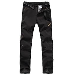 GITVIENAR Herren Gefüttert Winterhose wasserdicht Winddicht atmungsaktiv warm Verdickte Softshellhose Berghose Funktionshose Trekkinghose Wanderhose Herren Outdoorhose Herbst Winter von GITVIENAR