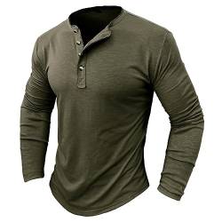 GITVIENAR Herren Langarm Polo Shirt aus Bambus Baumwolle, bequem und atmungsaktiv, hält warm und trocken (Armeegrün,M) von GITVIENAR