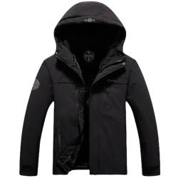 GITVIENAR Herren Softshell Jacke mit wärmendem Futter, wasserdicht und atmungsaktiv, funktionelle Ski-Jacke für den Winter (698 schwarz,M) von GITVIENAR