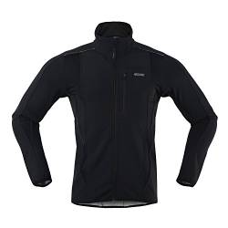 M.Baxter Fahrrad Trikot Winter Herbst Fahrradbekleidung Wasserdicht Winddicht Atmungsaktiv Warm Fleece Jacke (schwarz, XL) von GITVIENAR