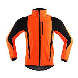 M.Baxter Fahrrad Trikot Winter Herbst Fahrradbekleidung Wasserdicht Winddicht Atmungsaktiv Warm Fleece Jacke von GITVIENAR