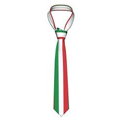 GIULIZ Herren-Krawatte mit italienischer Flagge, klassische Herren-Krawatte mit Anti-Float-Schnalle, Schwarz , One size von GIULIZ