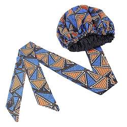 GIVBRO Afrikanische Turban-Kappen, Satin, Kopfbedeckung, Haarschal, Stirnband, Chemo-Haarausfall, Hut für Frauen, Nachtmütze, Make-up, Sport, #a, Einheitsgröße von GIVBRO