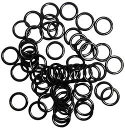 GIVBRO Nähclips / O-Ringe für BH-Träger, Metall, Schwarz, 10 mm Ring, 100 Stück von GIVBRO