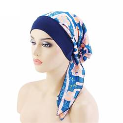 GIVBRO Stretch Turban Caps Kopfbedeckung Wrap Haar Schal Breiter Rand Stirnband Chemo Haarausfall Hut Nightcap Shower Cap für Frauen (#C) von GIVBRO