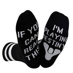 2 Paar Socken für BFF-Videospieler, Geschenk mit Aufschrift "If You Can Read This I'M Playing Gamer", Dest, Einheitsgr��e von GJTIM