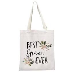 GJTIM Gram Geburtstagsgeschenk Best Gram Ever Geschenk Zitat Make-up Reißverschluss Beutel Tasche Oma Kosmetiktasche, Best Gram Ever Tragetasche, Modern von GJTIM