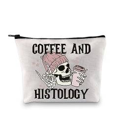 GJTIM Histologist Techniker Geschenk Hisopathologie Geschenk Histologie Grad Geschenk Kaffee und Histologie Reißverschluss Tasche Make-up Tasche, Histologie-Tasche, Segeltuch-Kosmetiktasche mit von GJTIM